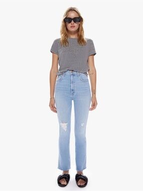 MOTHER High-Rise Smokin Double Ankle Fray~ Sight For Sore Eyes